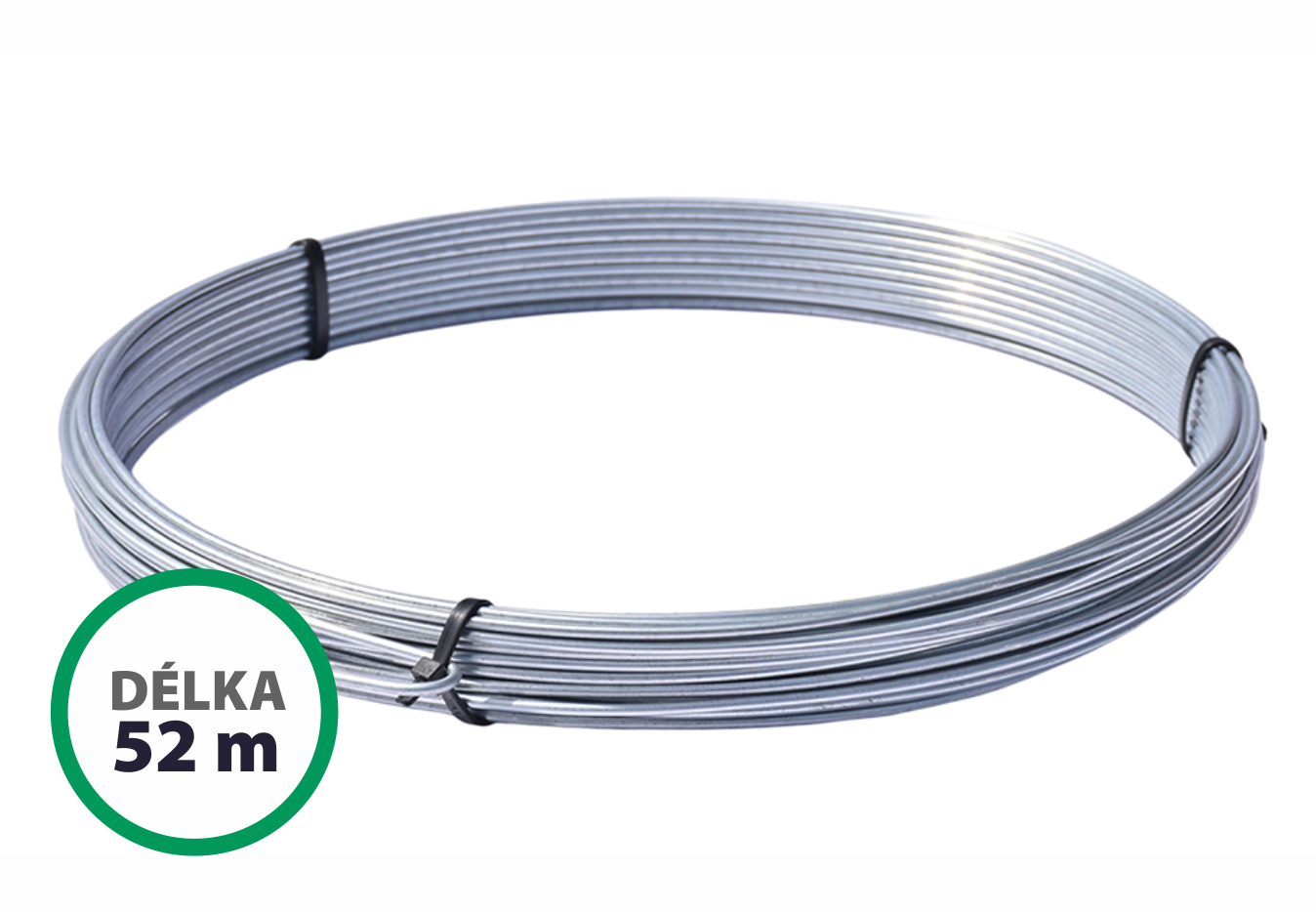 Napínací drát pozinkovaný - drát 3,1 mm, délka 52 m, Zn PLOTY Sklad5 143 50 8595068410431