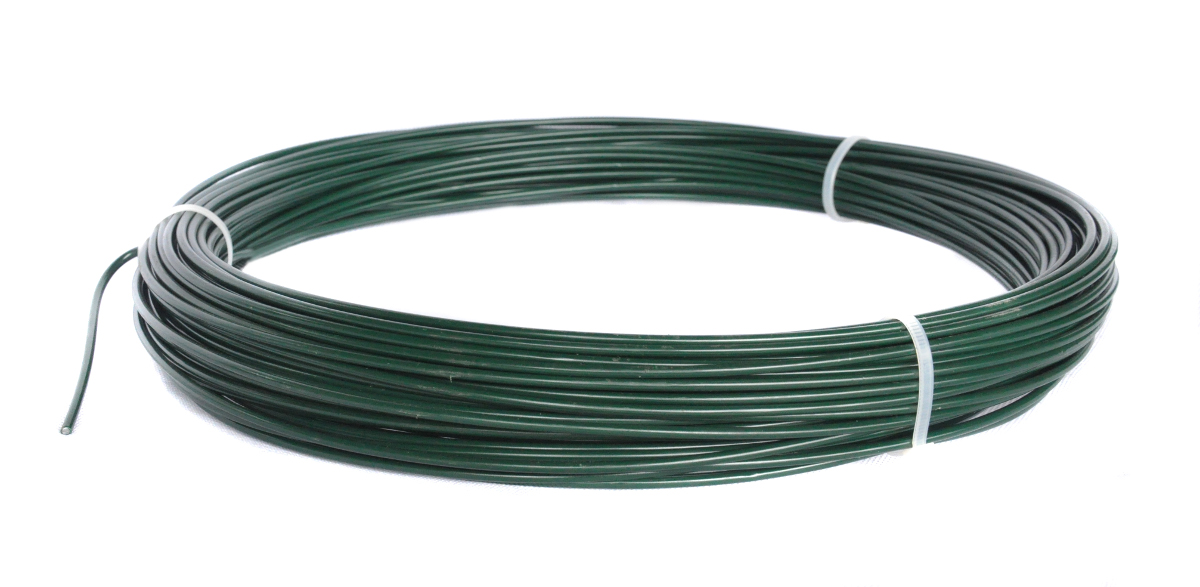 Napínací drát poplastovaný - drát 2,2/3,2 mm, délka 26 m, zelený PLOTY Sklad5 0 8586008805073