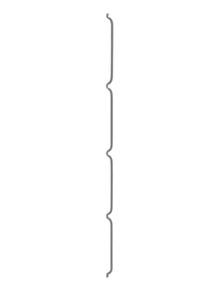 Konzole na zeď LIGHT - 100 cm, 8 mm, zinková