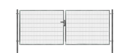 Brána výplň svařovaný panel 2D, výška 140x400 cm FAB pozink PLOTY Sklad5 0 8595068406717