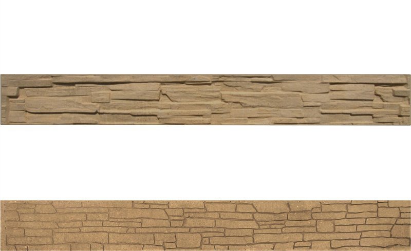 Betonová deska plotová sokl, oboustranná – 200 x 25 cm, štípaný a skládaný kámen - pískovec PLOTY Sklad5 10094 50