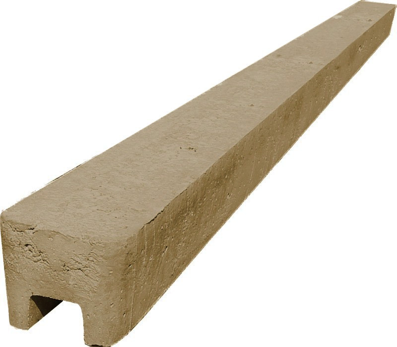 Betonový sloupek na plot 175 cm koncový hladký - pískovec PLOTY Sklad5 10104 50