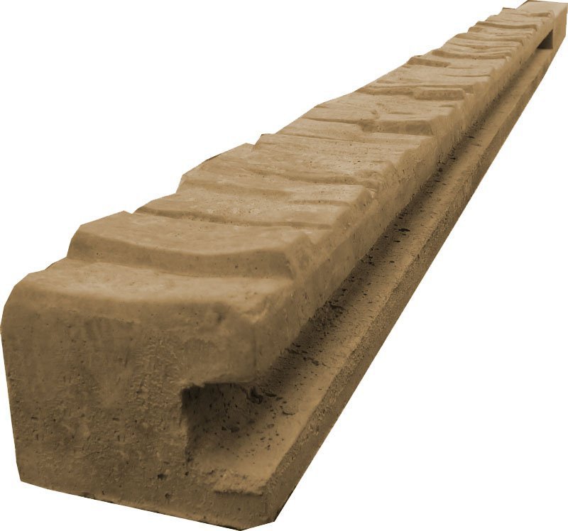 Betonový sloupek na plot 150 cm koncový jednostranně vzorovaný - pískovec Orientace betonového sloupku: Pravý sloupek | bráno z pohledu na stranu se… PLOTY Sklad5 10138-P 50