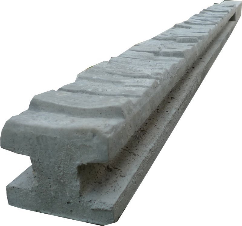 Betonový sloupek na plot 200 cm průběžný jednostranně vzorovaný