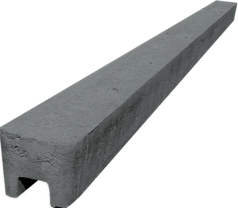 Betonový sloupek na plot 150 cm koncový hladký - grafit PLOTY Sklad5 10444 50