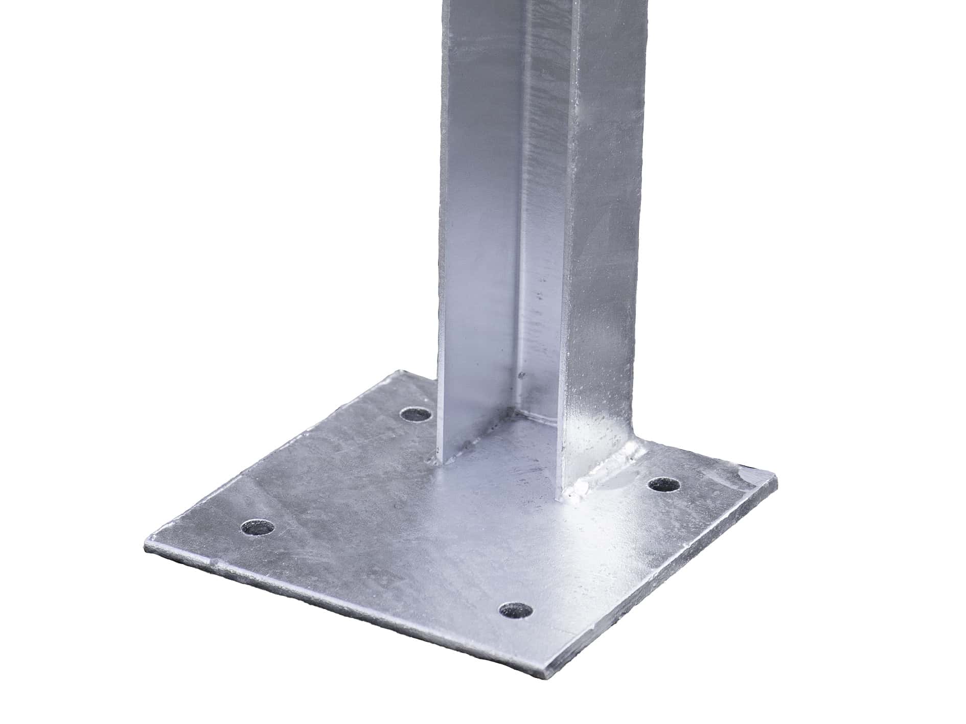 Kovový sloupek pro betonový plot 200 cm, koncový, Zn PLOTY Sklad5 10927 50