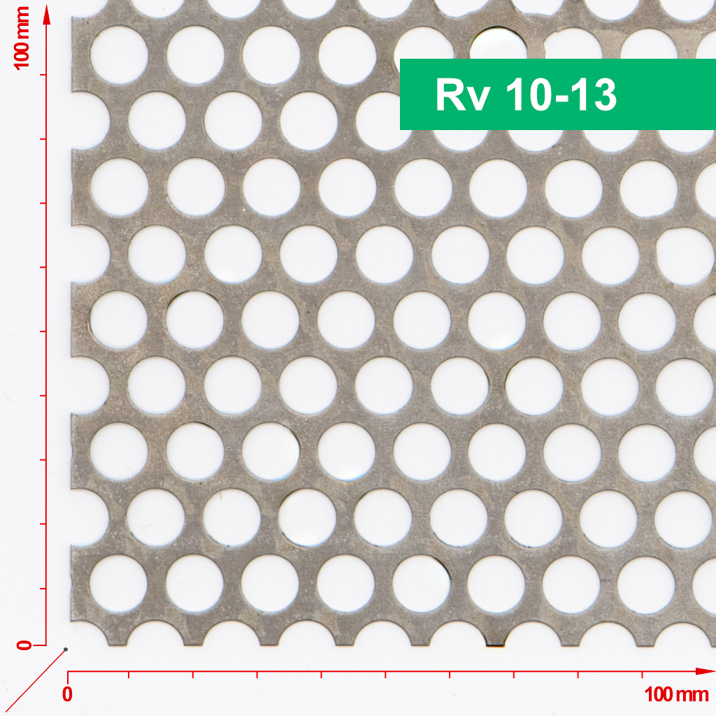 Branka výplň děrovaný plech, výška 100x100 cm FAB, pozink Typ děrovaného plechu: Rv 10-13