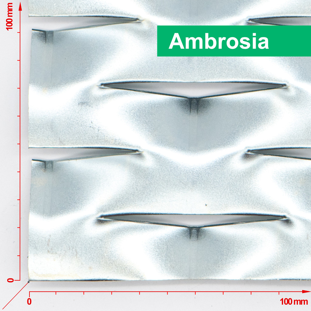 Brána výplň tahokov, výška 100x350 cm FAB, pozink Typ tahokovu: Ambrosia