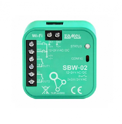 SBW-02 - Wi-Fi ovládání až 2 garážových vrat nebo brány s indikací koncových poloh, SUPLA PLOTY Sklad5 1160 50