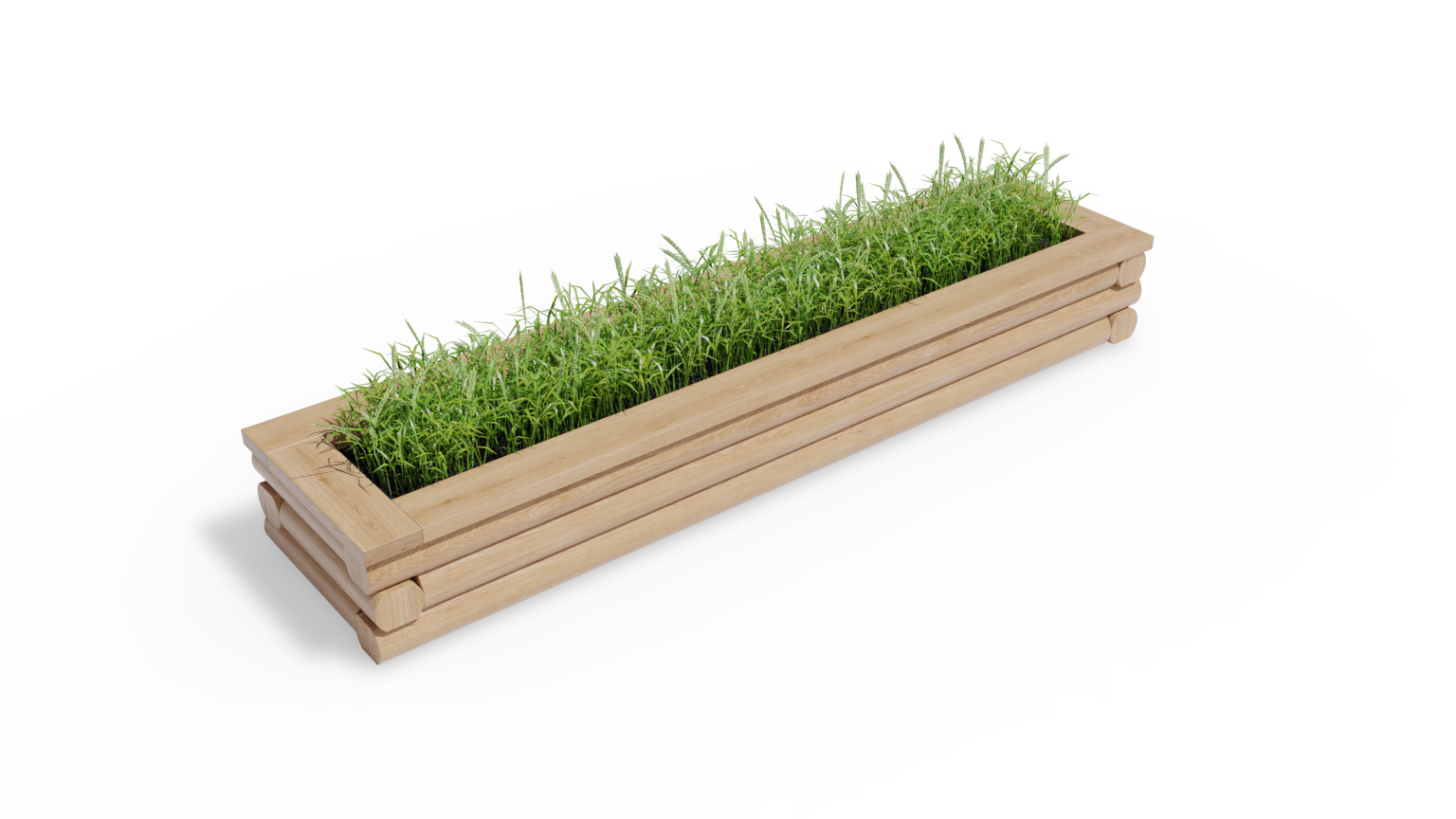 Vyvýšený dřevěný záhon 50 x 210 cm, výška 27,5 cm, obdélníkový PLOTY Sklad5 88307 57