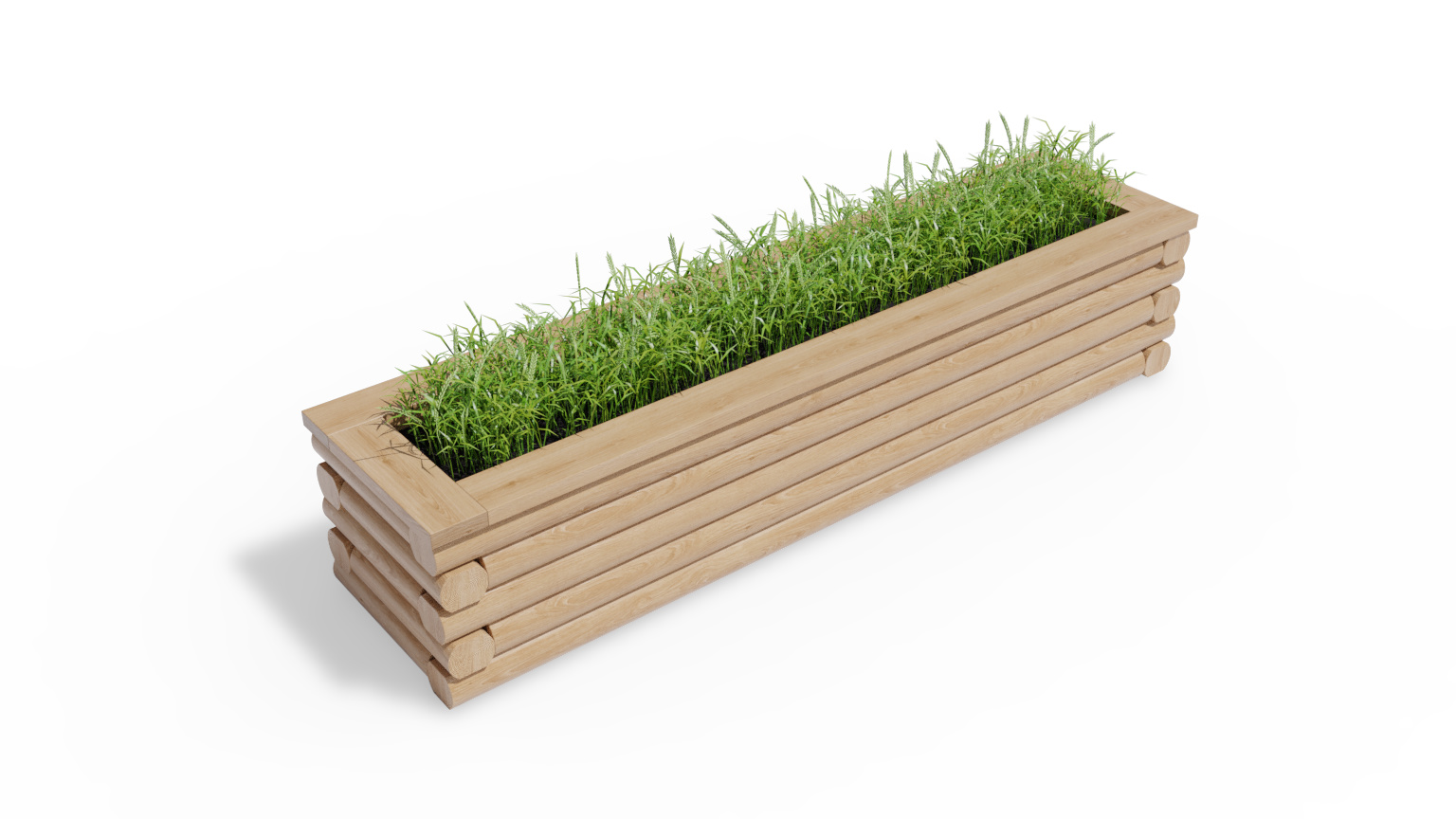 Vyvýšený dřevěný záhon 50 x 210 cm, výška 43,5 cm, obdélníkový PLOTY Sklad5 88308 57