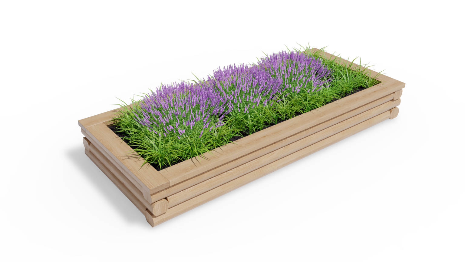 Vyvýšený dřevěný záhon 90 x 210 cm, výška 27,5 cm, obdélníkový PLOTY Sklad5 88315 57