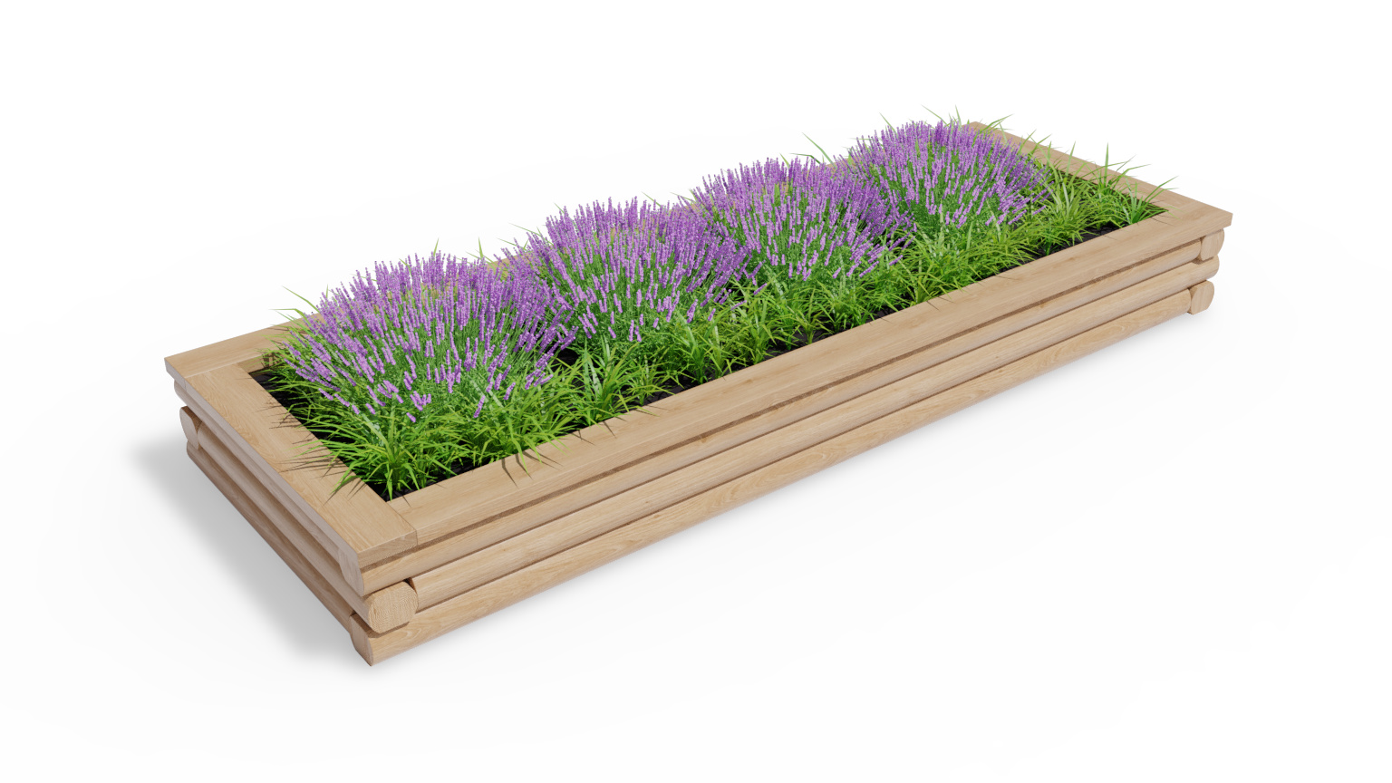 Vyvýšený dřevěný záhon 90 x 250 cm, výška 27,5 cm, obdélníkový PLOTY Sklad5 88317 57