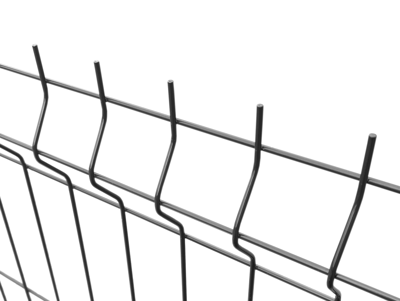 Plotový panel 3D s prolisem - výška 83 cm, drát 4 mm, PVC antracit PLOTY Sklad5 170116 50