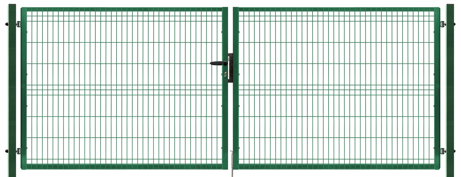 Brána výplň svařovaný panel 3D, výška 125x400 cm FAB zelená