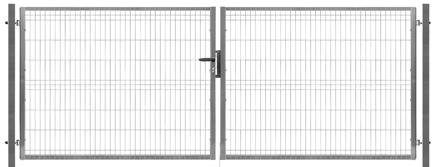 Brána výplň svařovaný panel 3D, výška 125x400 cm FAB pozink PLOTY Sklad5 0