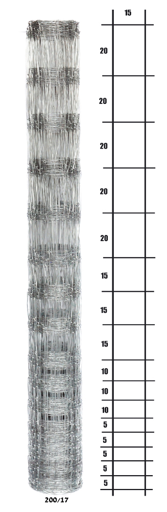 Lesnické pletivo uzlové - výška 200 cm, drát 1,6/2,0 mm, 17 drátů PLOTY Sklad5 183 50 8595068412824