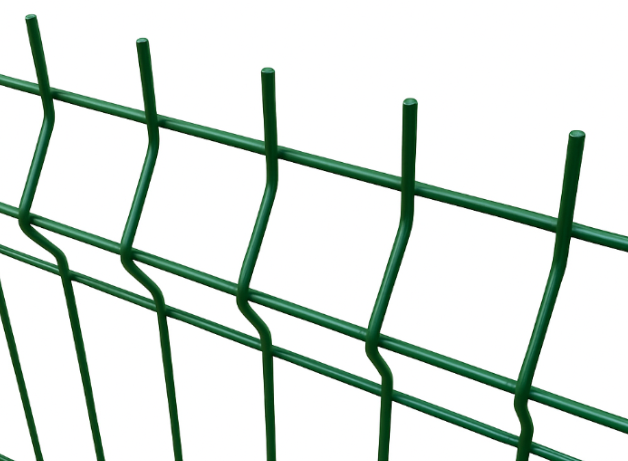Plotový panel 3D s prolisem - výška 80 cm, drát 5 mm, PVC zelený PLOTY Sklad5 0
