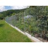 3D zinkové plotové svařované panely na kulatých sloupcích 01