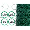 Králičí pletivo - zelené (PVC), oko 13 mm, výška 50 cm, role 10 m