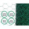 Králičí pletivo - zelené (PVC), oko 25 mm, výška 50 cm, role 10 m