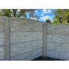Betonový sloupek na plot 200 cm koncový oboustranně vzorovaný - šedý