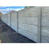 Betonový sloupek na plot 200 cm koncový oboustranně vzorovaný - šedý