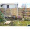 Betonový plot na kovových sloupcích – realizace