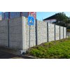 betonový plot jednostranná deska plotová břidlice 200x50 cm