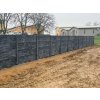 Realizace – betonový plot v barvě grafit | Přerov