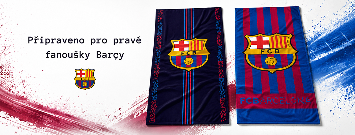 Bavlněné Froté osušky pro fanoušky FC Barcelona
