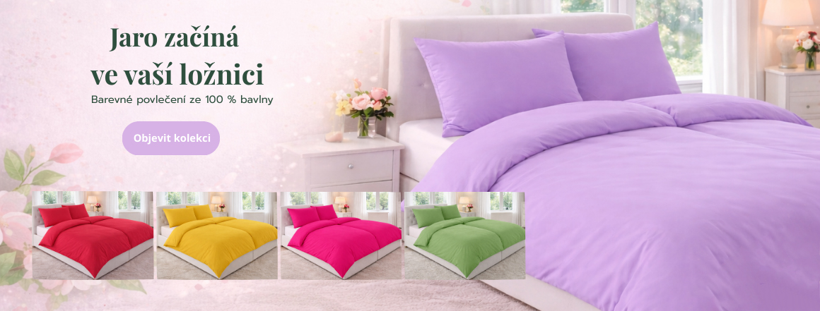 Bavlněné povlečení v jarních barvách