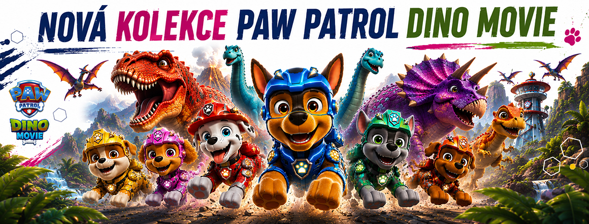Novinka Paw Patrol Dino Movie