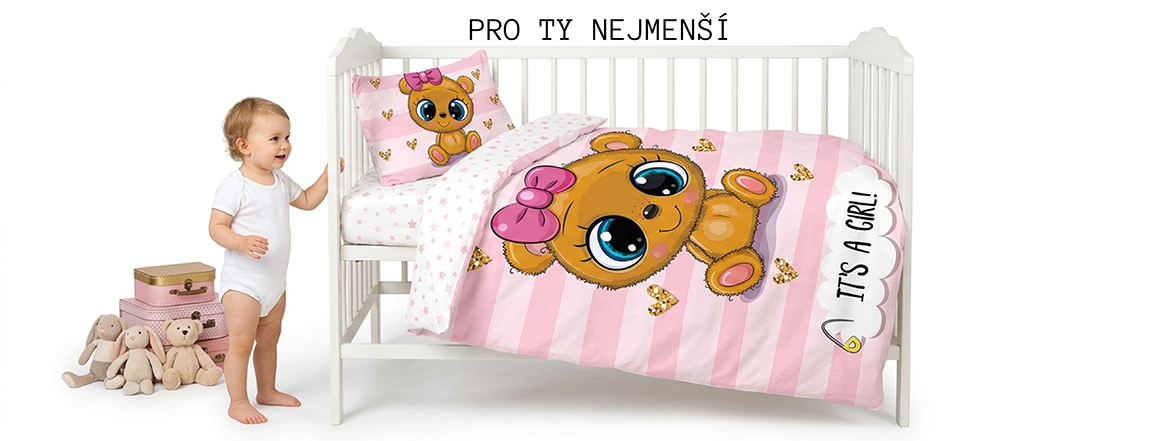 Nové vzory povlečení do postýlky pro nejmenší děti.