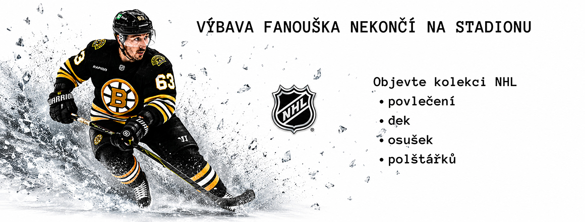Objevte široký výběr bytového textilu s motivy NHL. Povlečení, deky, osušky a polštářky s logy legendárních klubů potěší malé i velké fanoušky hokeje. Proměňte svůj domov v místo, kde vášeň pro hru nikdy nekončí.