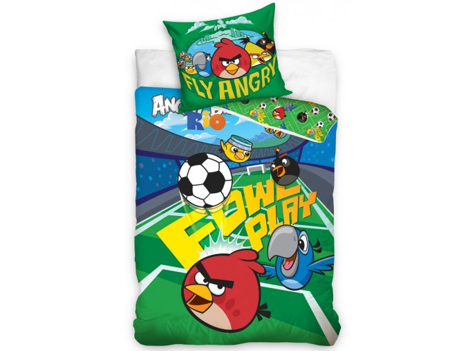 21709 detske povleceni angry birds fotbalovy stadion