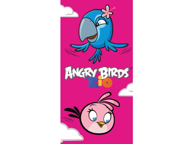 Dětská osuška Angry Birds Pink