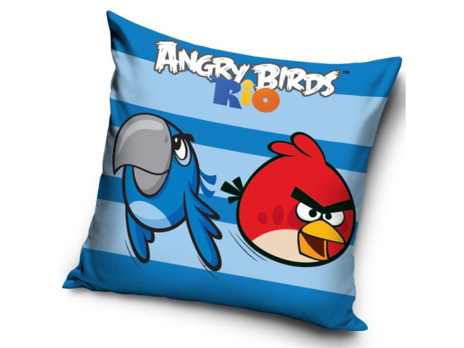 Povlak na polštářek Angry Birds Blue Stripes