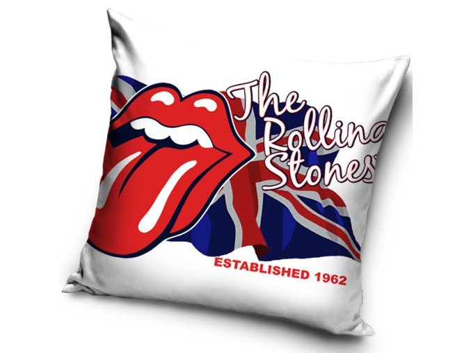 Plyšový polštářek Rolling Stones Flag