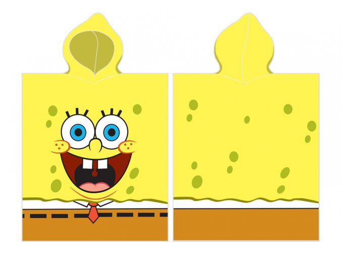 Detske ponco Sponge Bob Zlutoch