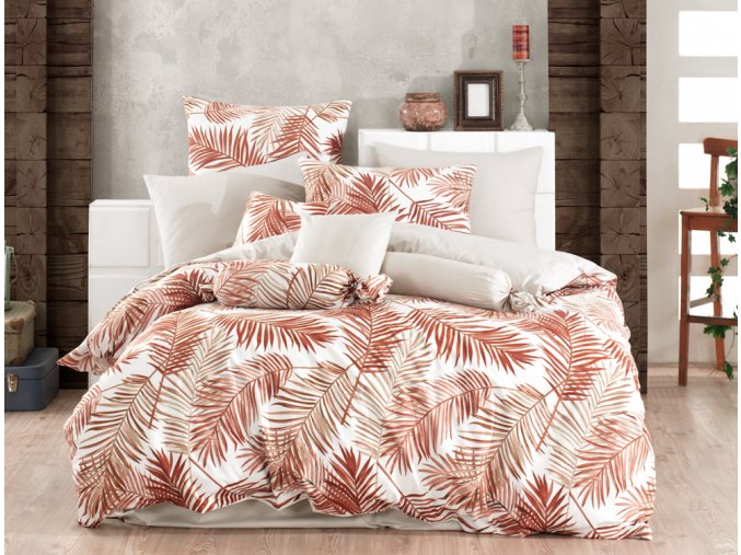 Bavlnene povleceni Palms Hnede BedTex