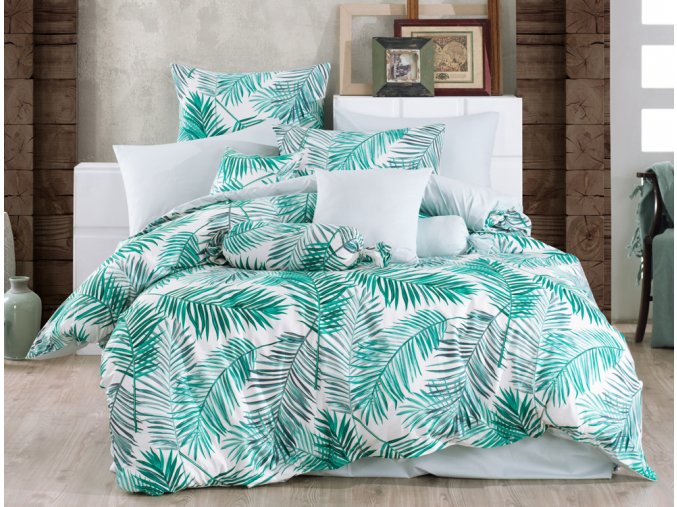 Bavlnene povleceni Palms Zelene BedTex