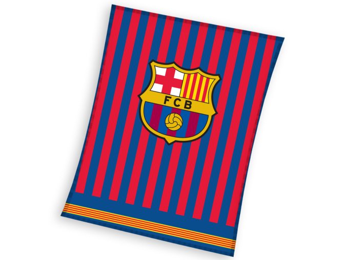Fotbalova deka FC Barcelona Clean 150x200 cm