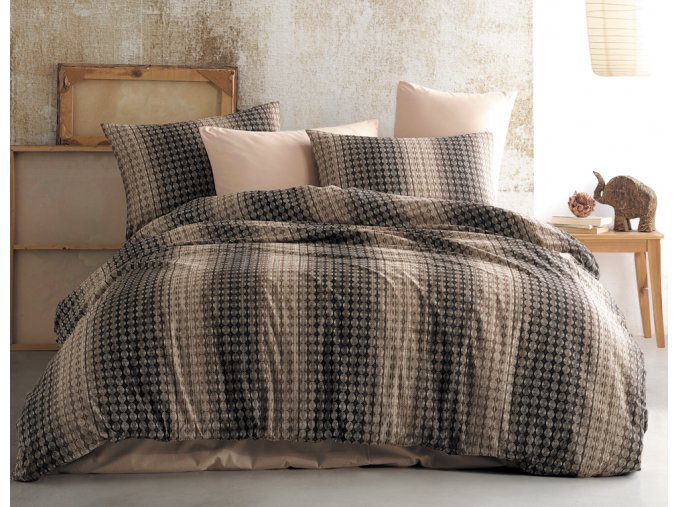 Bavlnene povleceni Oberon Hnede BedTex