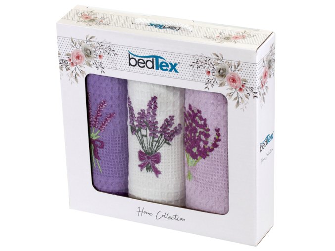 Darkova sada vaflovych uterek 3 ks Levandule Baleni