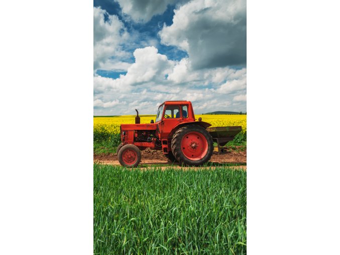 Frote rucnicek 30x50 Cerveny Traktor