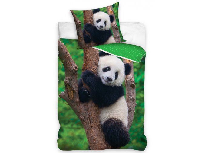 Bavlnene povleceni Medvidek Panda, 140x200 + 70x90 cm