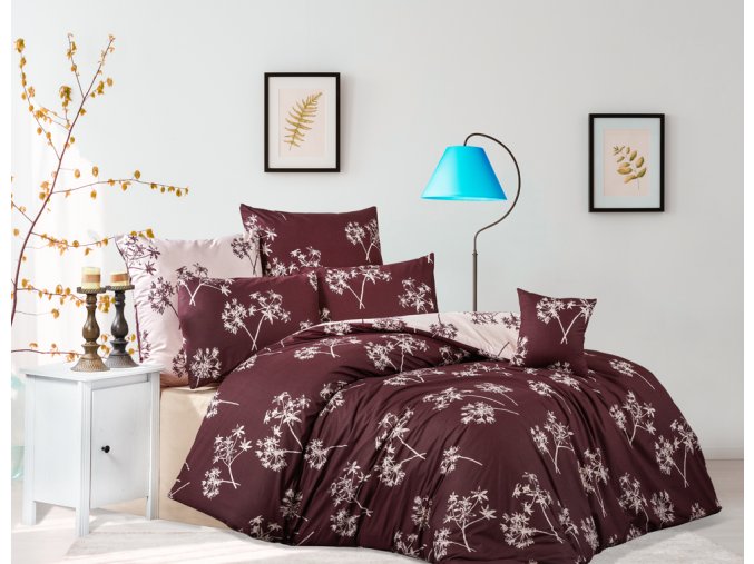 Bavlnene povleceni Idil Burgundy BedTex