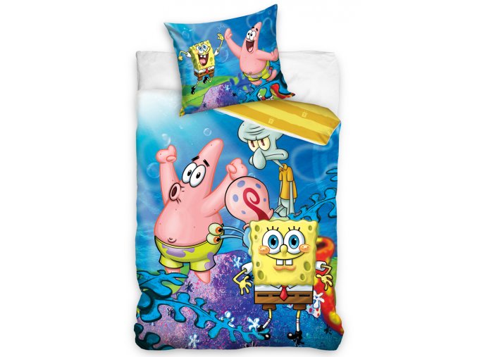 Detske povleceni Sponge Bob High Five 140x200 + 70x90 cm