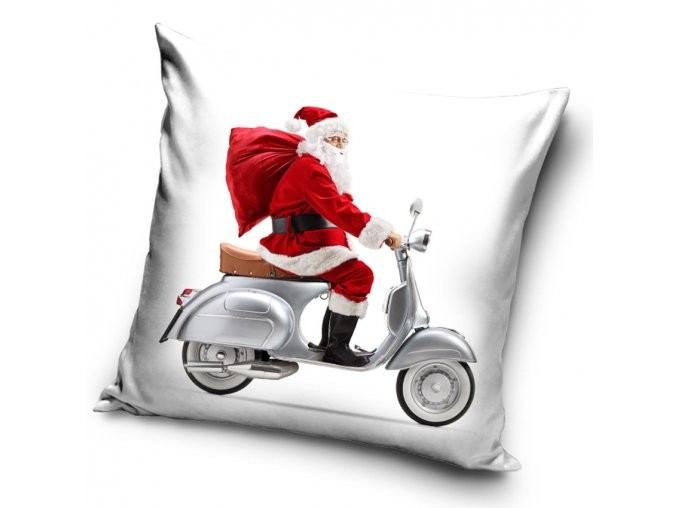 Vanocni polstarek Santa na Vespe povlak